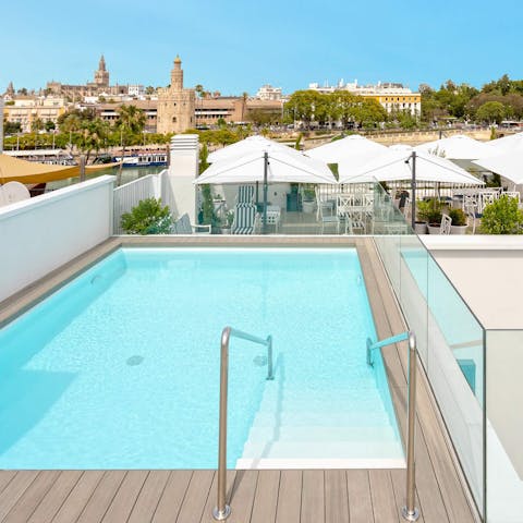 Have a refreshing dip in the shared pool when the Seville sun is at its hottest