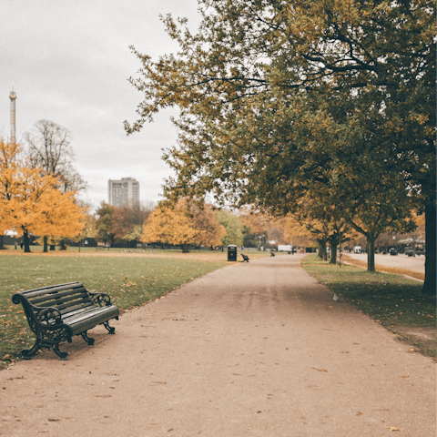 Enjoy a morning run around Hyde Park – it's an eleven-minute walk away