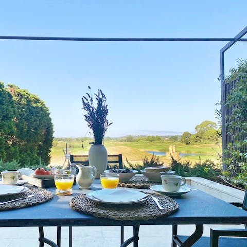 Enjoy your morning coffee outside on the patio as you admire the views