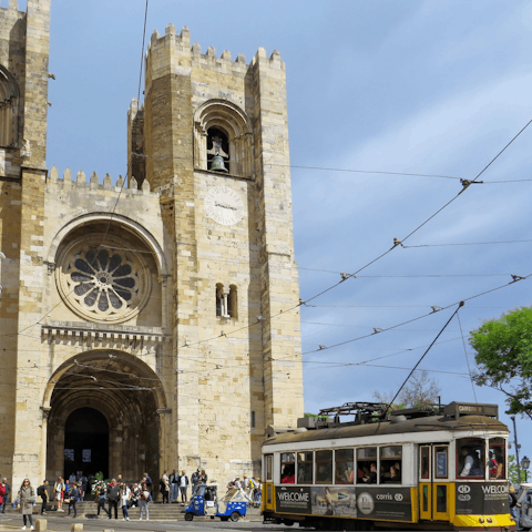 Explore the beautiful Lisbon Cathedral, a three-minute stroll from this home