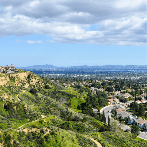 Head to Porter Ranch for far-reaching views over the San Fernando Valley, back towards LA – it's fifteen miles north-west of your home