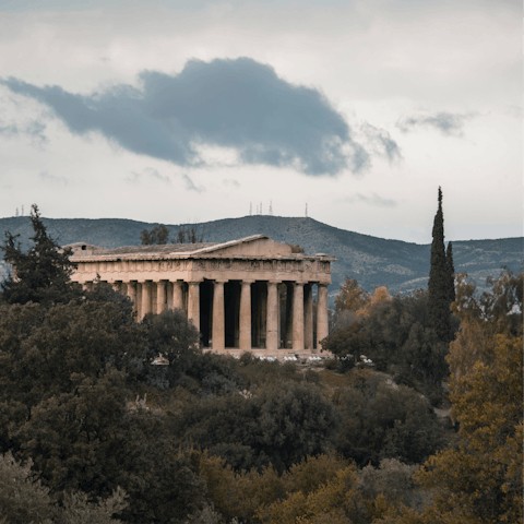 Visit the impressive ruins and lush greenery of the Ancient Agora