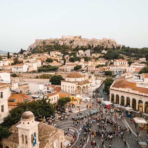 Blaze a trail into the history-rich streets of Monastiraki (within walking distance of the apartment)