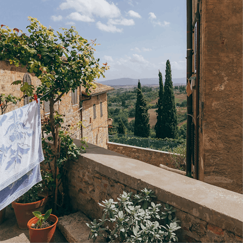 Spend the day in San Gimignano, a thirty-minute drive away