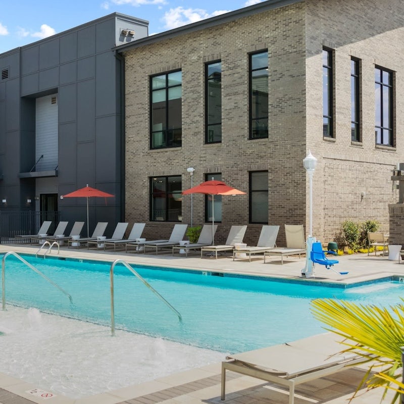 Cool off in the outdoor swimming pool