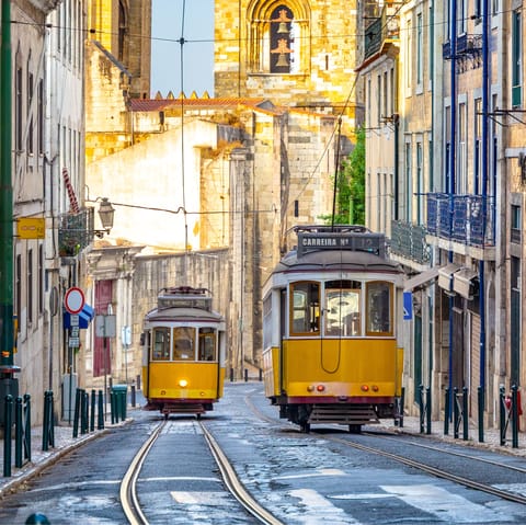 Explore the historic streets of Lisbon from your home just off the Avenida da Liberdade