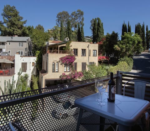 A charming balcony for people-watching