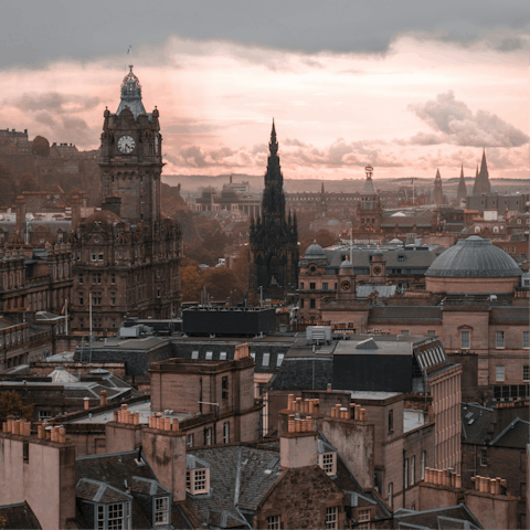 Spend the day in Edinburgh, a twenty-minute drive away