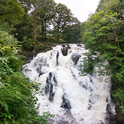 Explore the gateway to Snowdonia including Betws y Coed, three miles away and Swallow Falls a few miles more