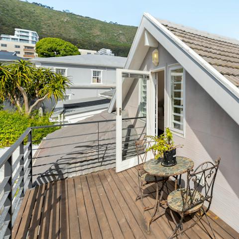 Feel like a local while relaxing on the private balcony