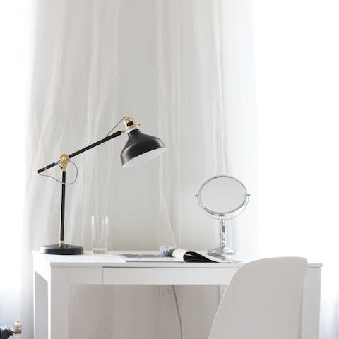 Work from home at the desk space
