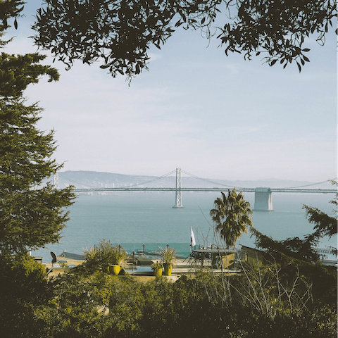 Spot the Golden Gate Bridge in the distance – it's a thirty-minute drive away