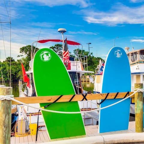 Head out on the water on a paddle board