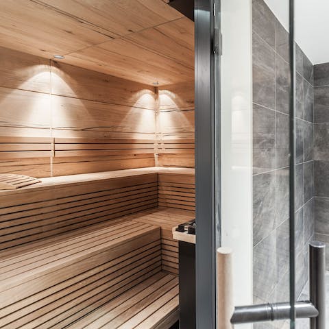 Indulge in a sauna session after a day on the slopes to unwind