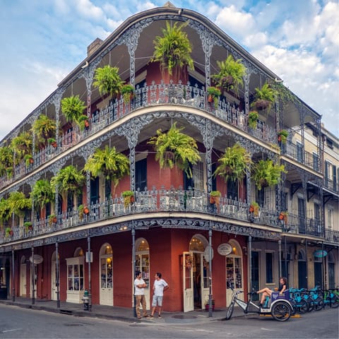 Wander the beautiful streets of the French Quarter, all on your doorstep