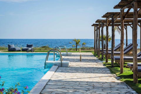 Choose between the communal pool and private pool when it's time for a swim