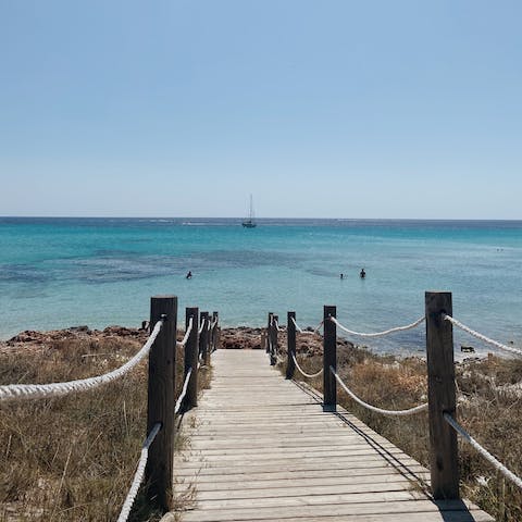 Hop down to one of the local beaches like Cala Jondal