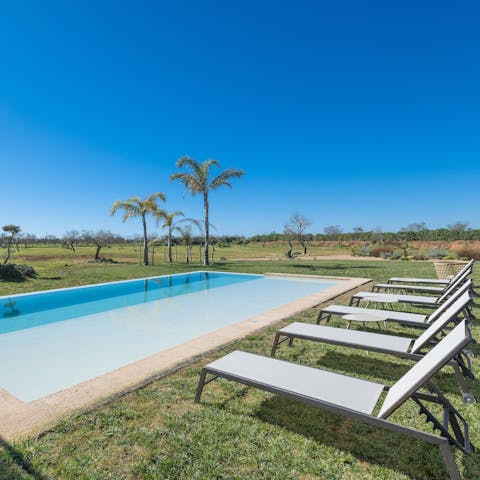 Start the morning with a refreshing swim in your private pool