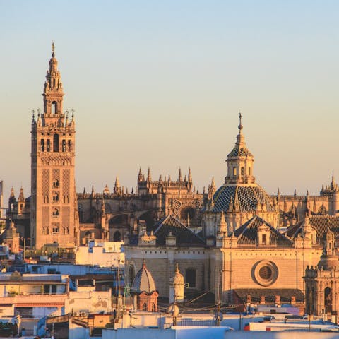 Visit the beautiful Seville Cathedral, just a short walk away