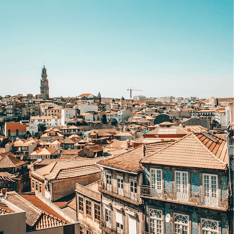 Stroll into the atmospheric streets of Porto's old town, just fifteen minutes away