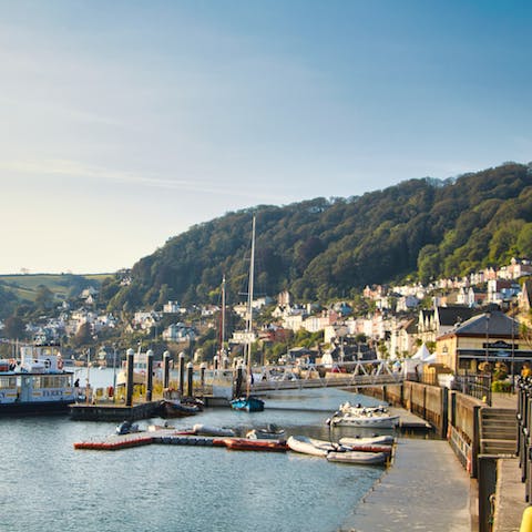 Explore the charming harbour town of Dartmouth, a twenty-five minute drive away