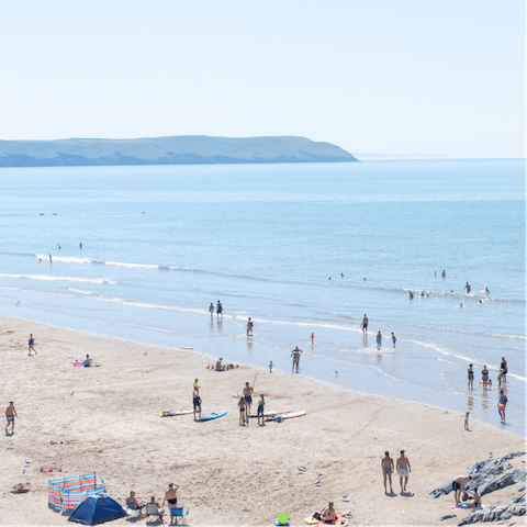 Walk to the  Porthluney beach in just ten minutes