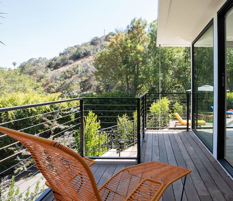 The master bedroom's private terrace