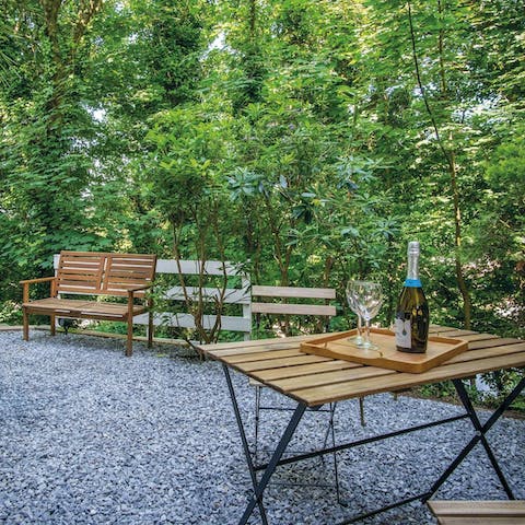 Enjoy after-dinner drinks in the private outdoor space