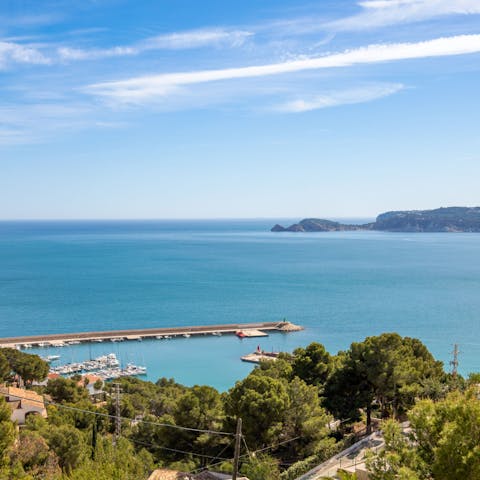 Enjoy elevated views across the historic town of Jávea