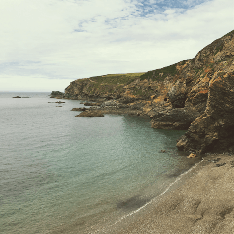 Dip your feet into the sea at Crackington Haven beach