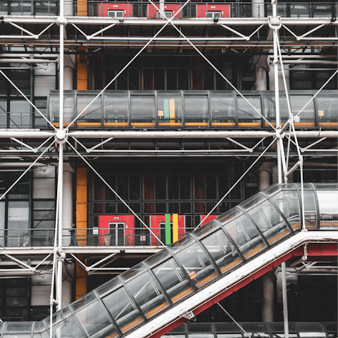 Enjoy the modern art of Centre Pompidou – it's just a few minutes away on foot