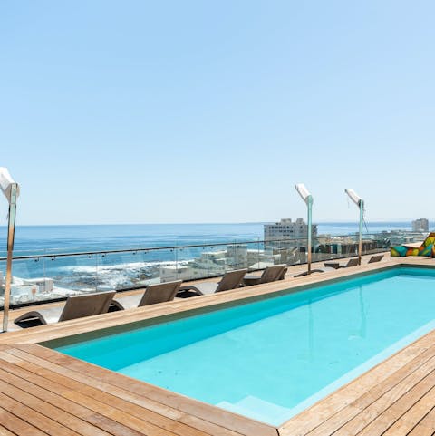 Cool off from the South African sun in the communal pool