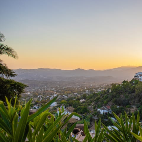 Take in the glorious sunsets and mountain views from the surrounding countryside