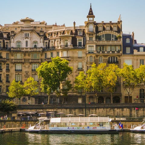 Soak up the magic of Paris while strolling alongside the Seine
