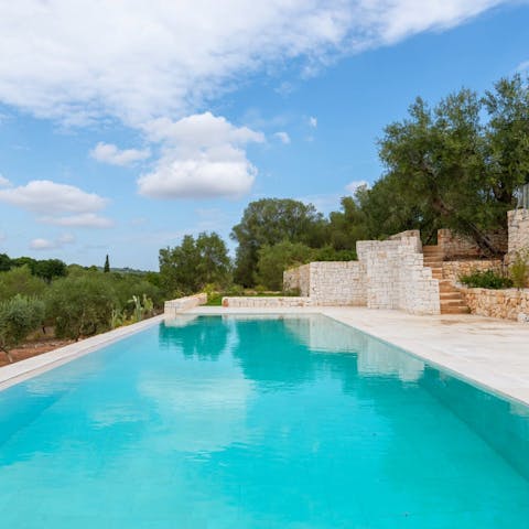 Float about in the private pool after cooking up a storm on the barbecue