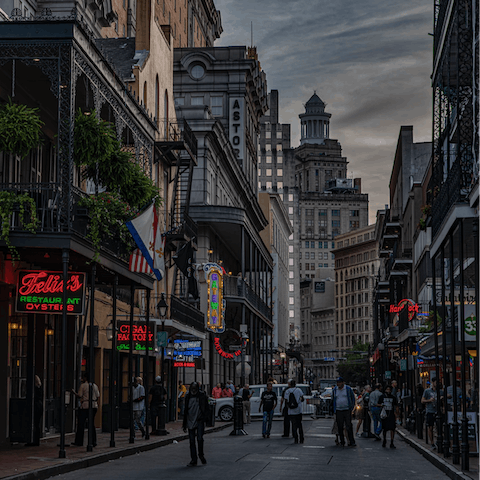 Explore the buzzing French Quarter