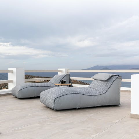 Spend all day soaking up the sunshine on the roof terrace loungers