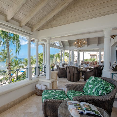 Enjoy the beautiful ocean views as you sit down with a cup of coffee