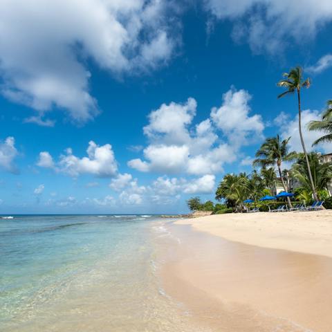 Wade into the water of the beach right on your doorstep