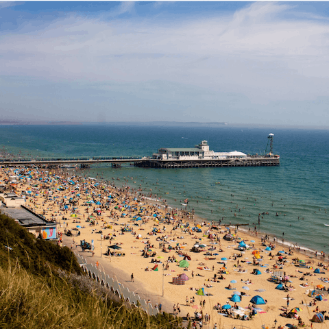 Make the short drive to Bournemouth's Blue Flag beaches