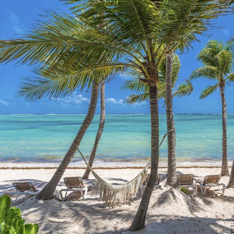 Feel a wonderful sense of wellbeing whilst swaying in the hammock