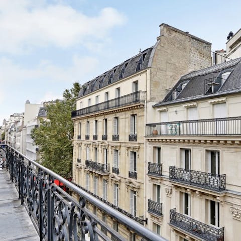 Gaze out onto the Parisian views outside your window