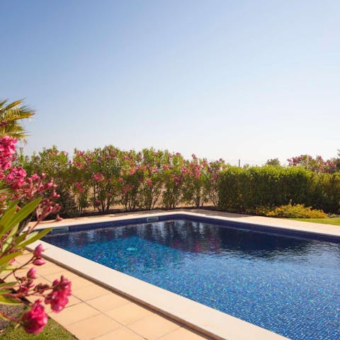 Cool off in the beautiful private pool