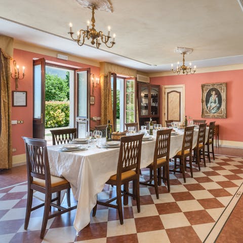 Host special meals in the elegant formal dining room