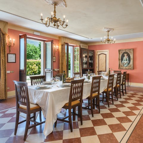 Host special meals in the elegant formal dining room
