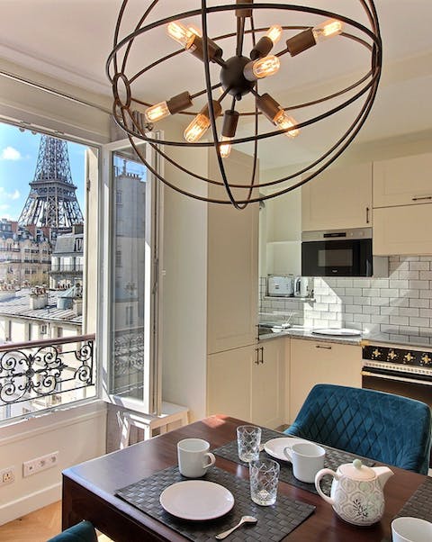 An eclectic contemporary chandelier