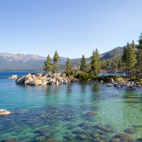 Visit Lake Tahoe and admire the scenery