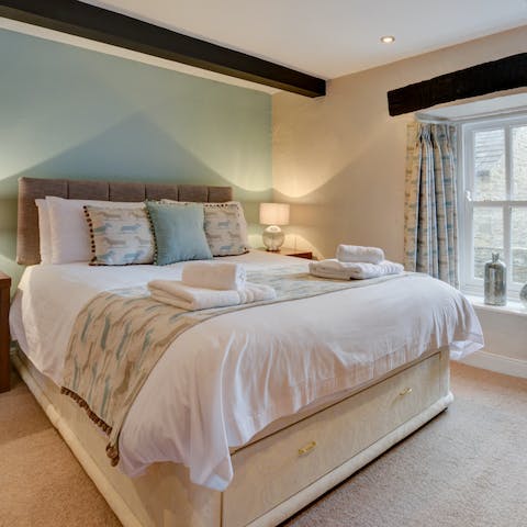 Sleep soundly in the tranquil bedrooms