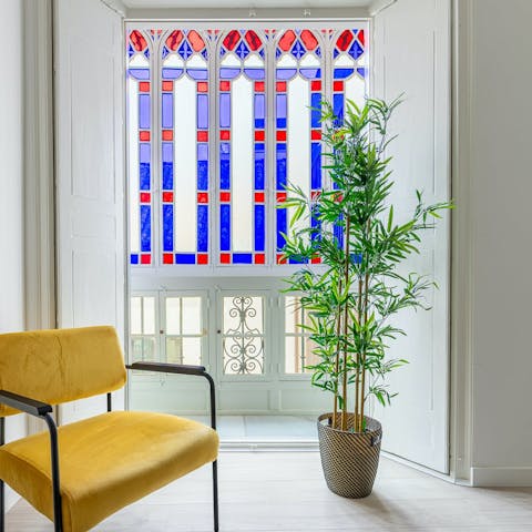 Soak up the historic features of this period apartment building
