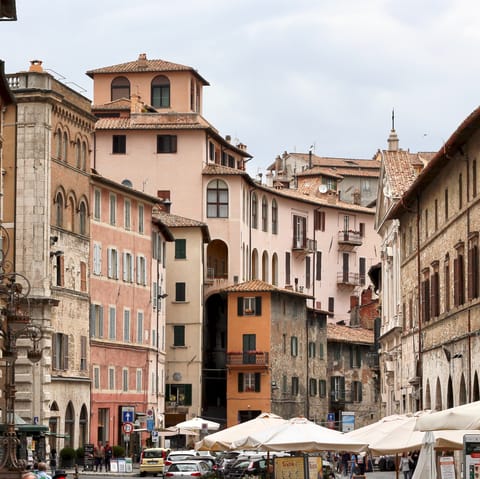 Visit Perugia, just a short drive away, a fascinating medieval walled town
